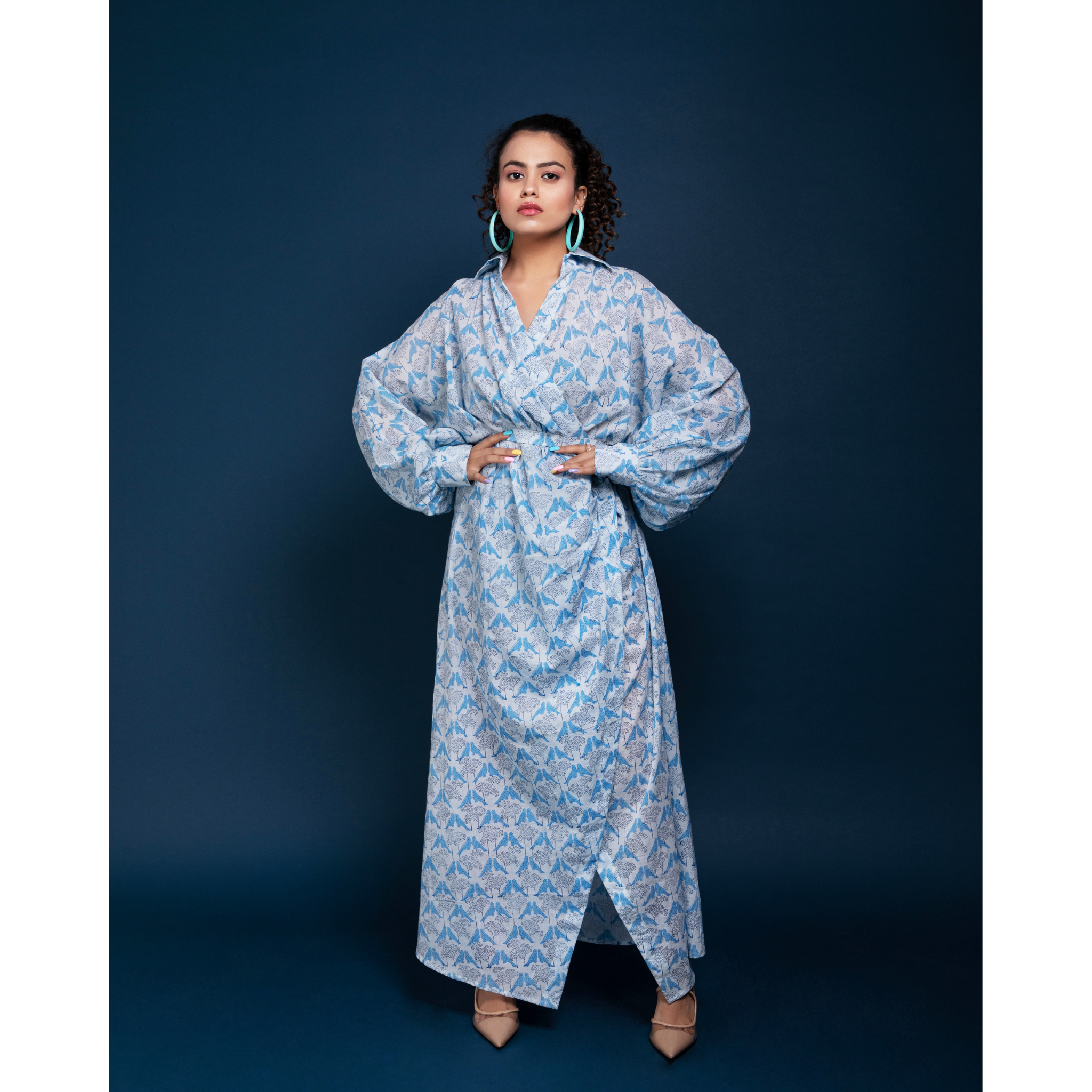 Watch The Birds Wrap Kimono Dress