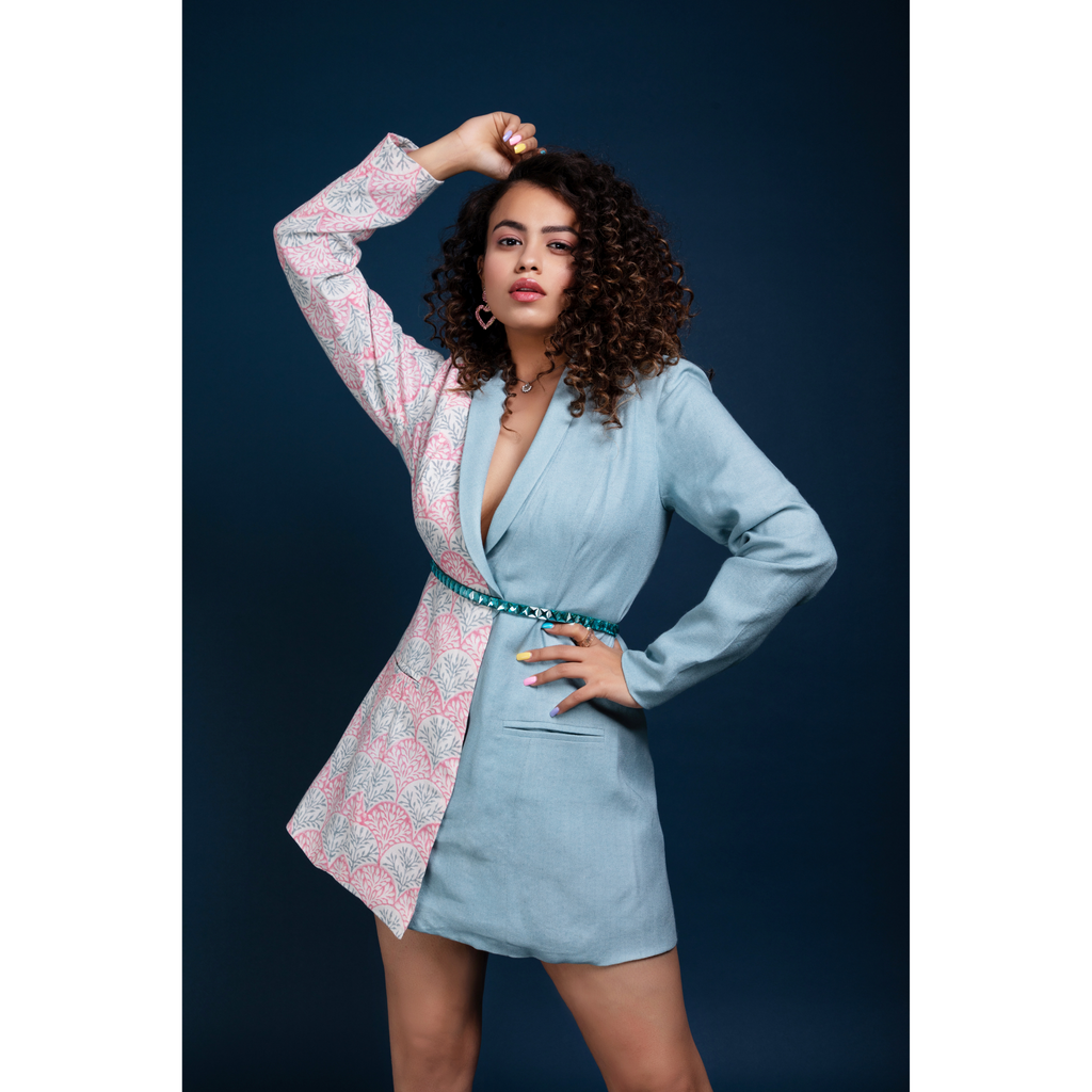 Print on your side blazer dress