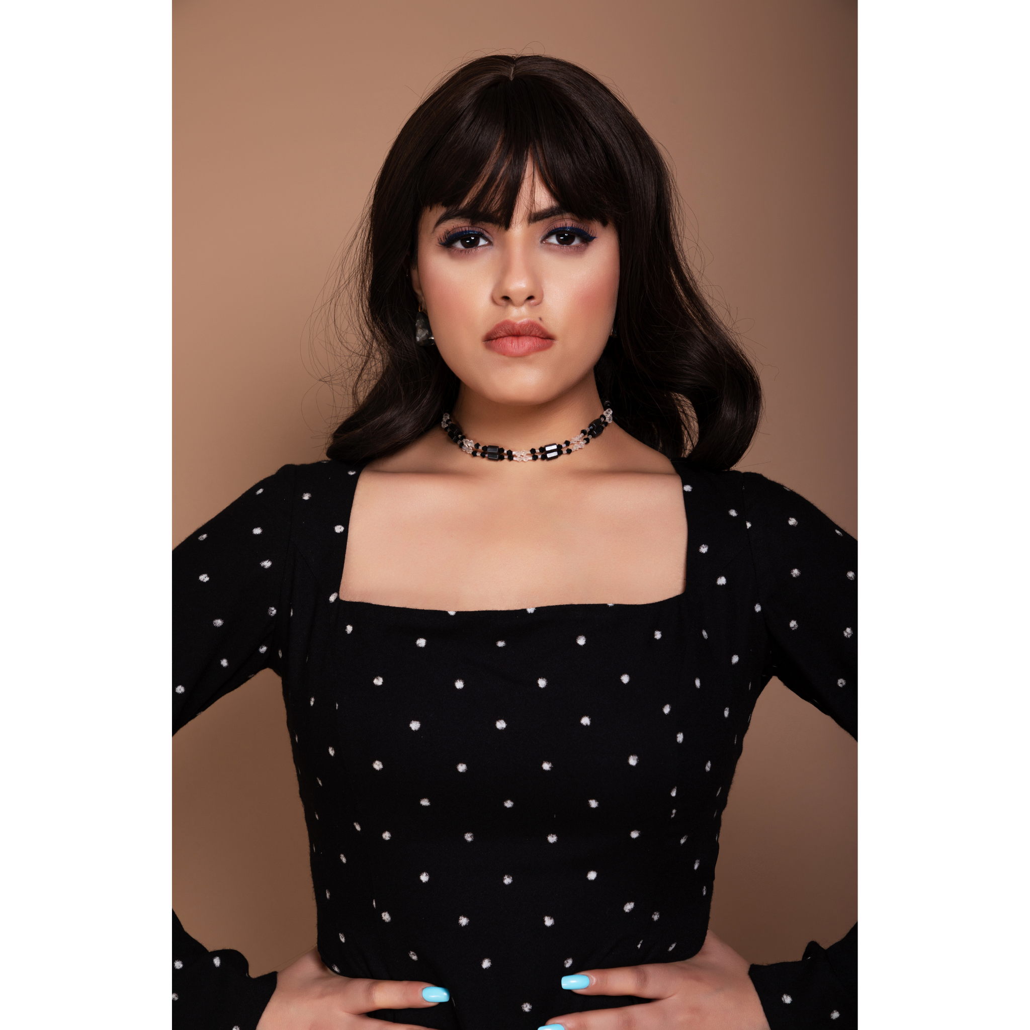 Polka dots bodycon dress