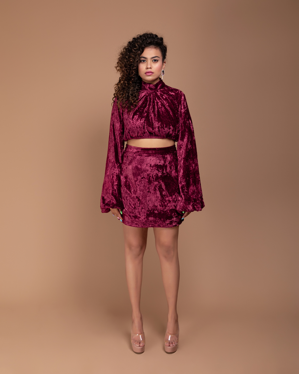 On my mind velvet Co-ord Set