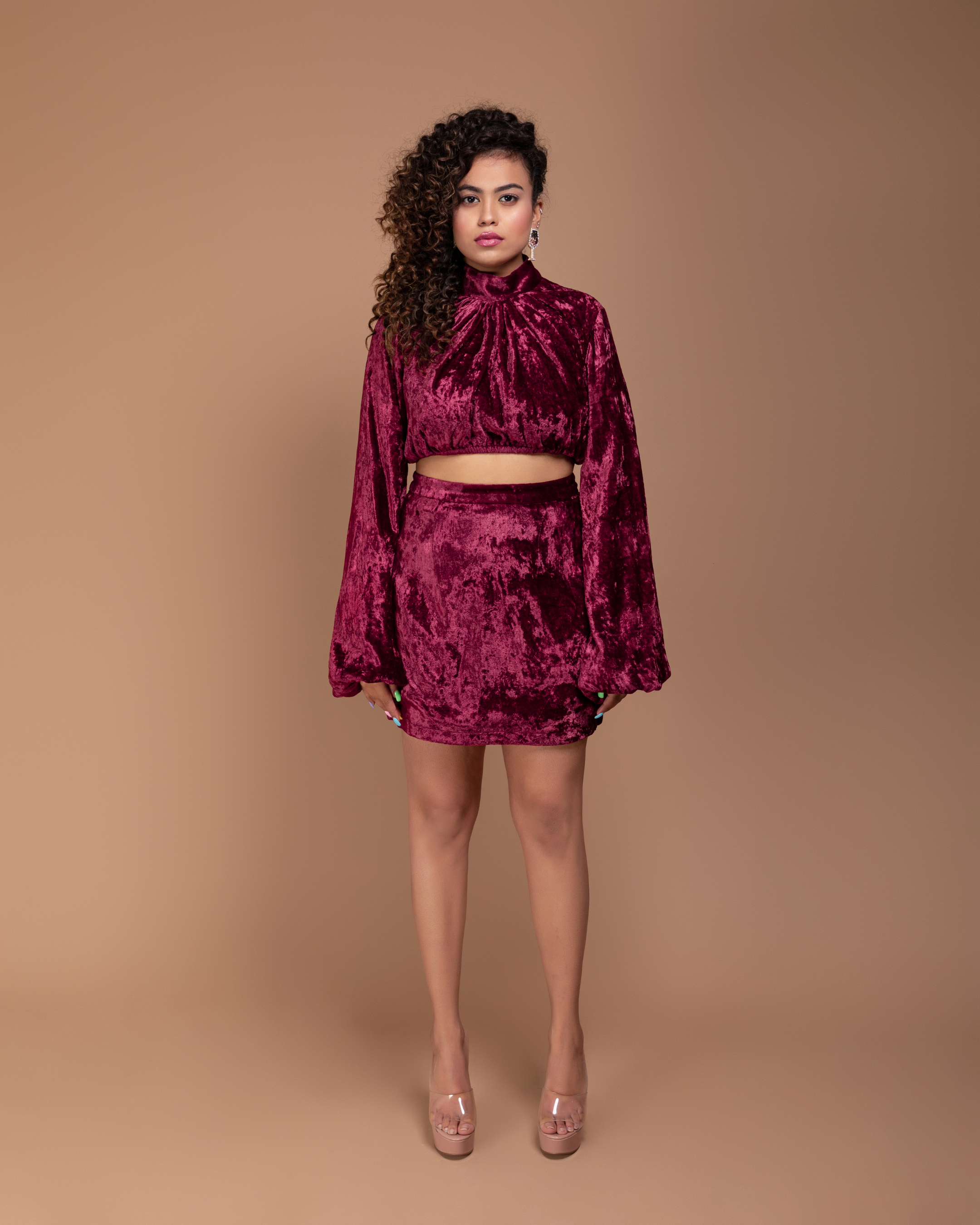 On my mind velvet Co-ord Set
