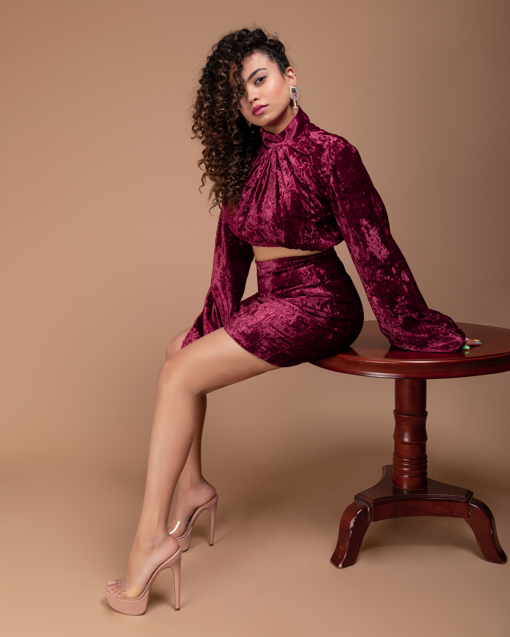 On my mind velvet Co-ord Set