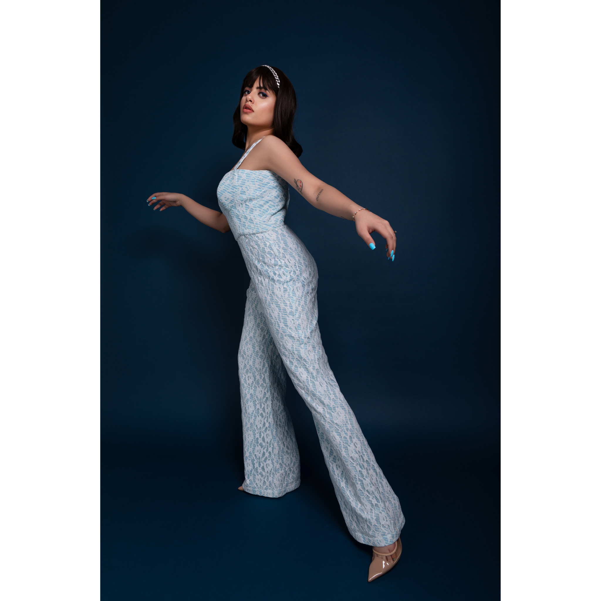 Lace glam jumpsuit