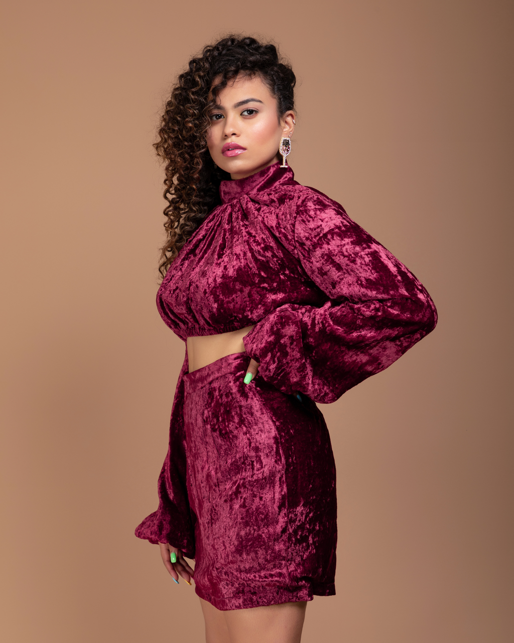 On my mind velvet Co-ord Set